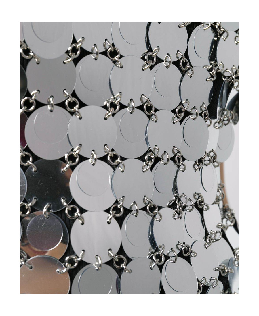 Rabanne The Iconic Sparkle Discs Top In Gray