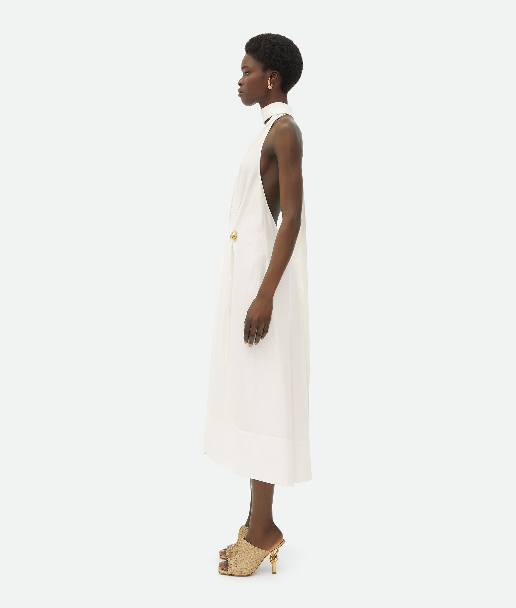 Bottega Veneta Knot Embellished Intrecciato Leather Mules In Nude
