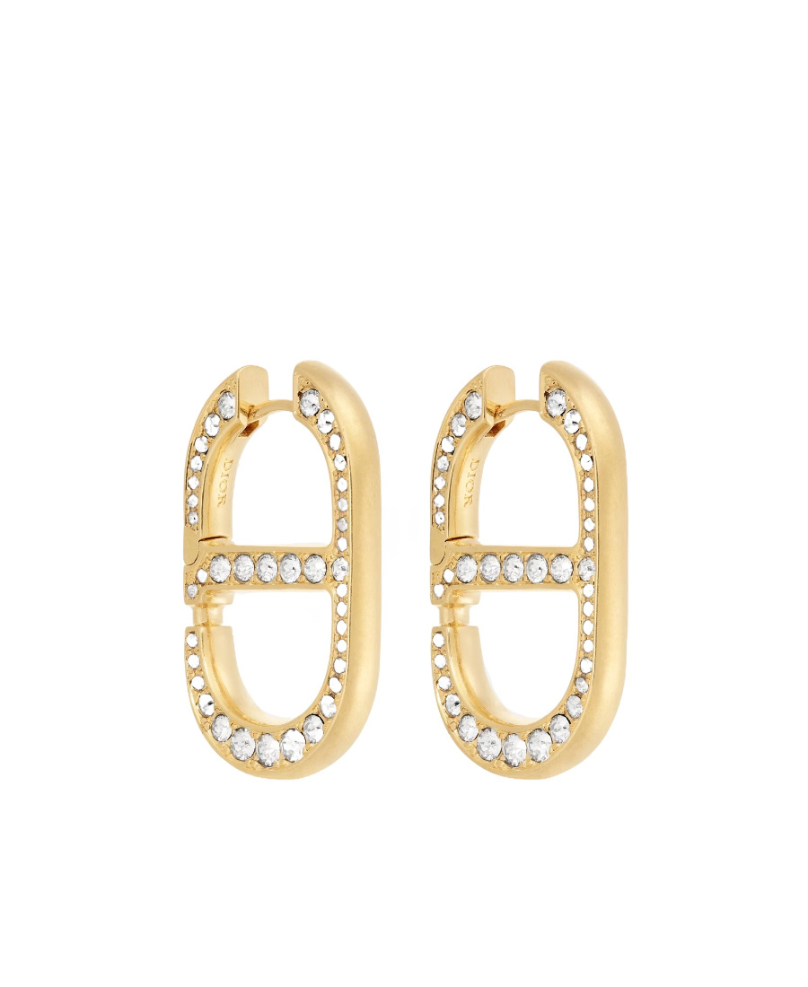 Shop Dior 30montaigne Earrings In Yellow