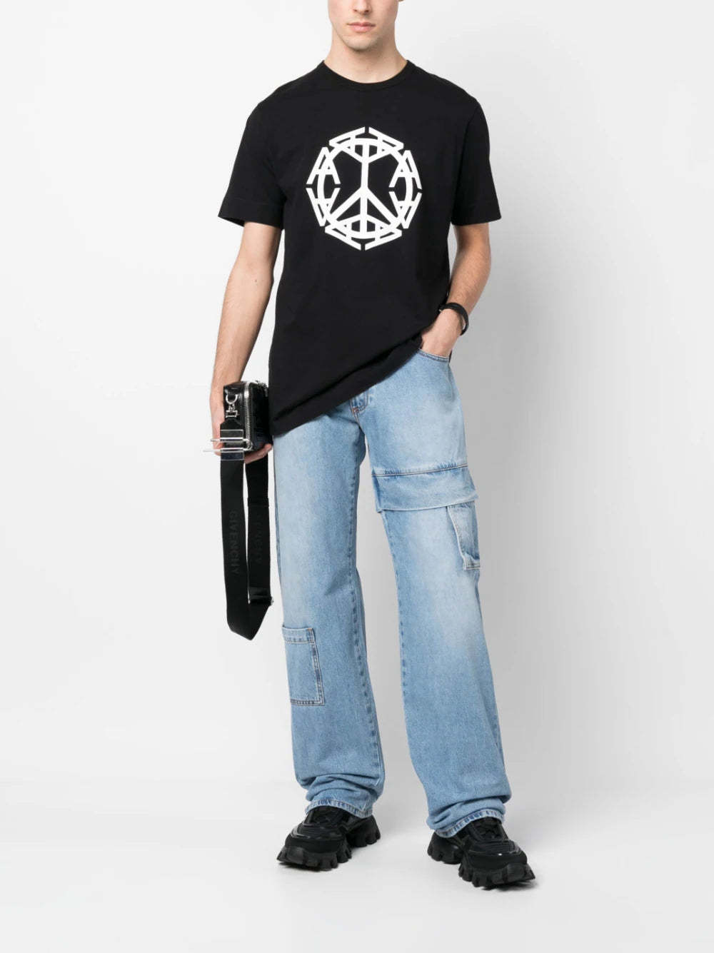 Alyx Oversized Denim Cargo Pants Light In Blue