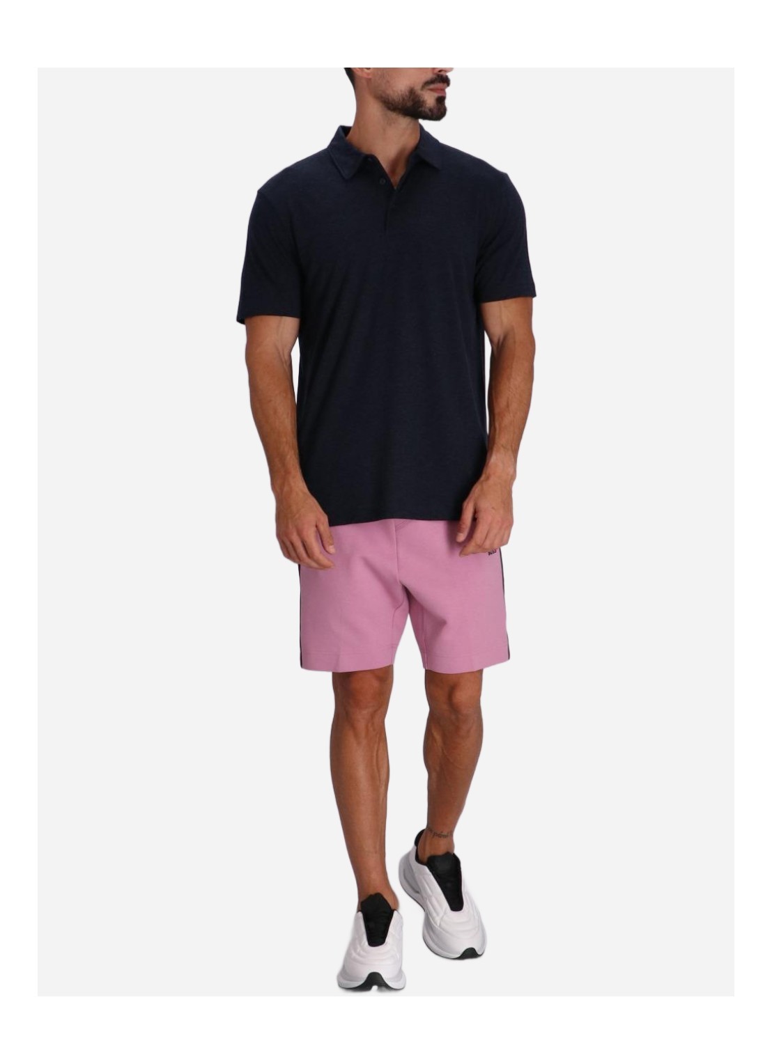 Hugo Boss Stripe-detailing Polo Shirt In Black