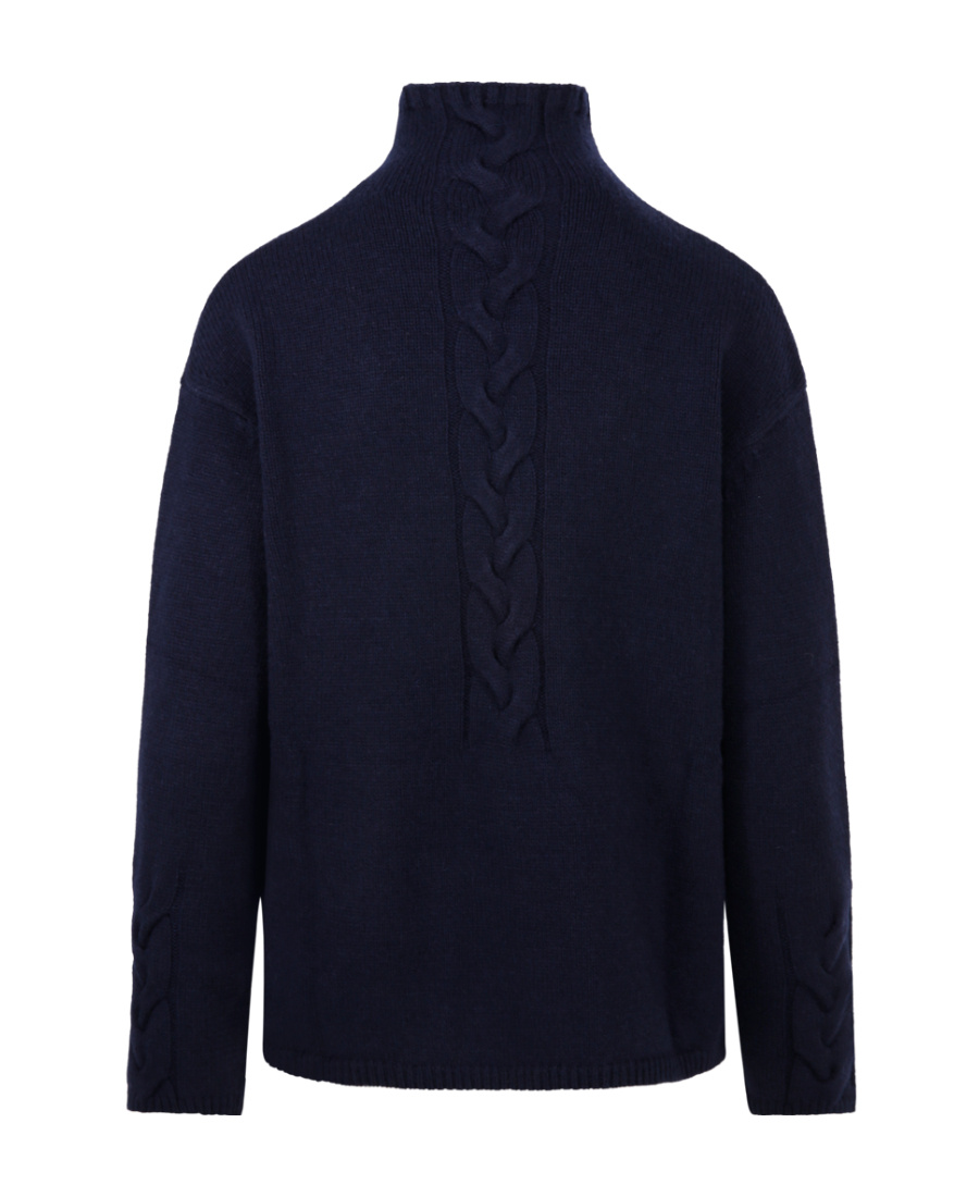 Max Mara High-neck Long-sleeved Sweater In Black