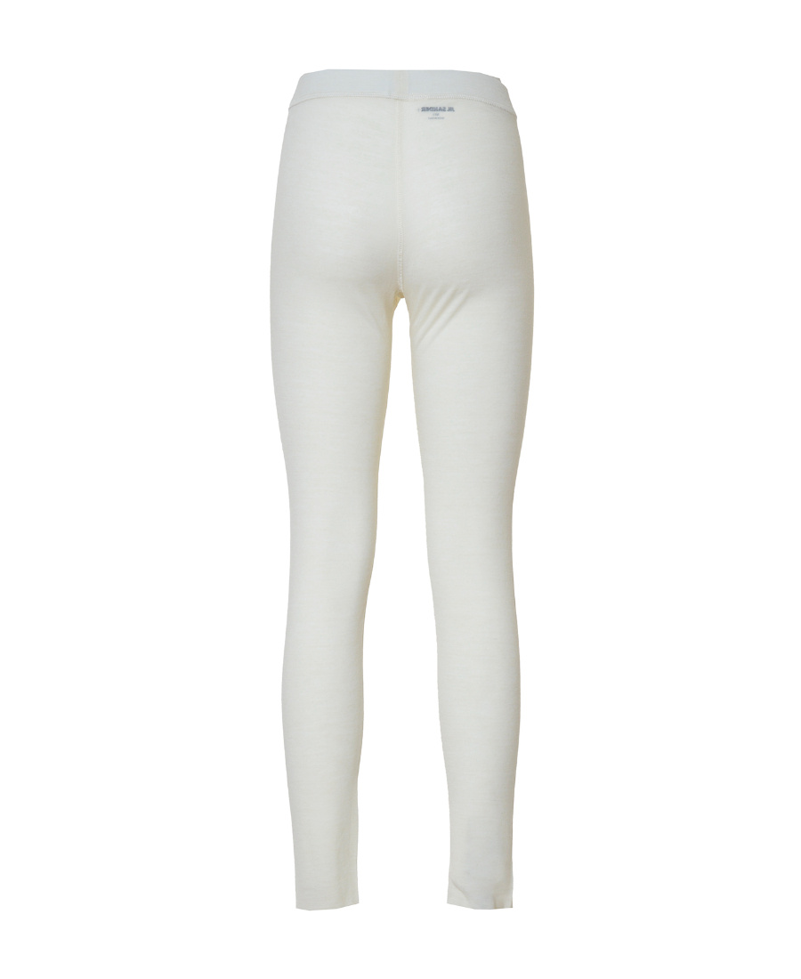 Jil Sander Logo Wool Leggings In White