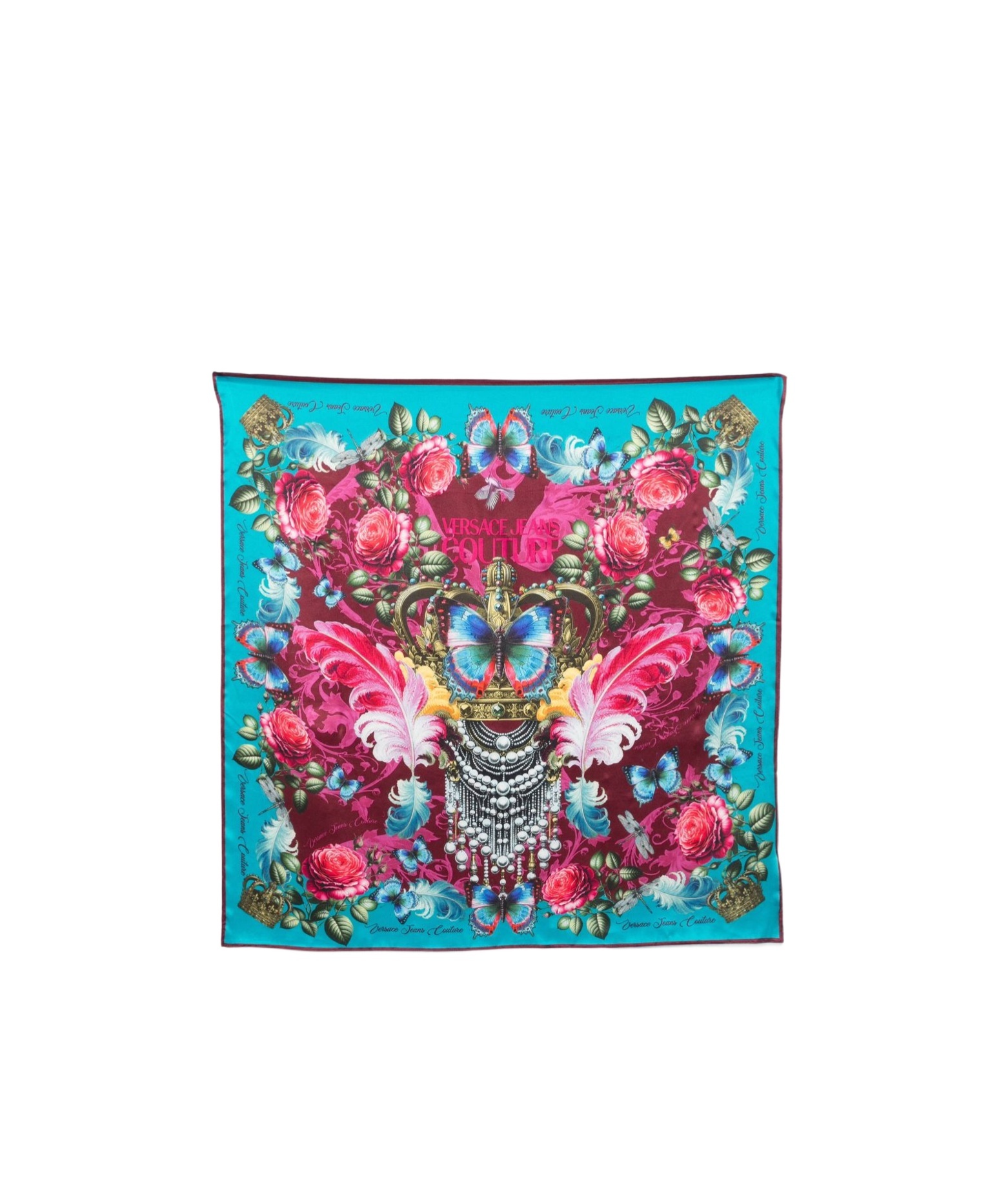 Versace Jeans Butterfly Crown Scarf In Multi