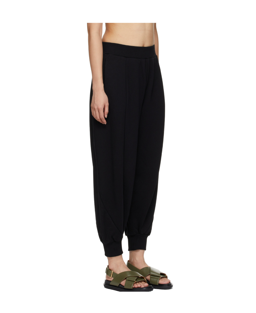 Stella Mccartney Black 3d Metallic Shiny Logo Lounge Pants In Black