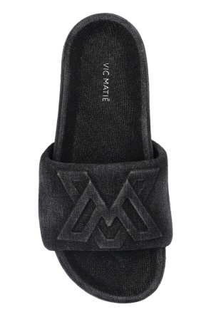 Vic Matie Signature Slide Sandals In Black