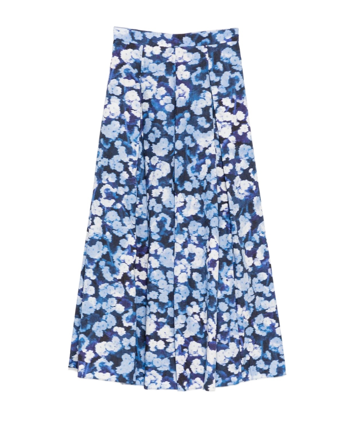 Shop Erdem Pattern Skirt In Blue