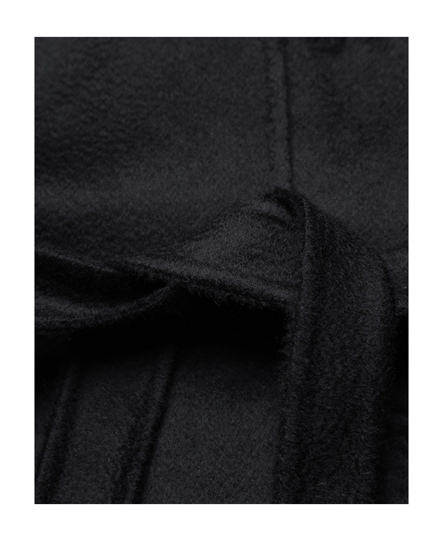 Max Mara Lace-up Coat In Black