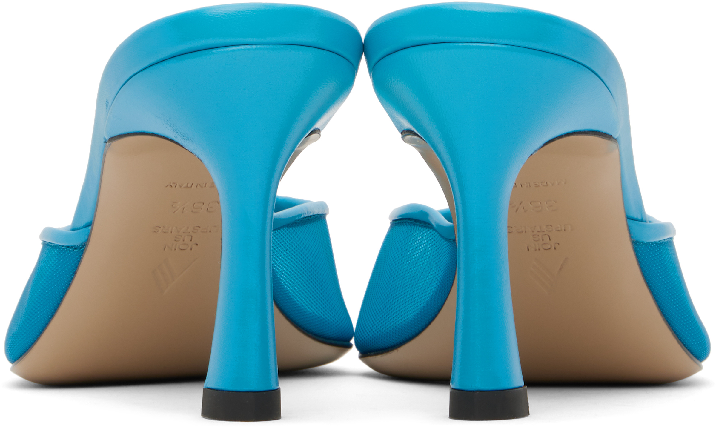 Attico Juno Mules In Blue
