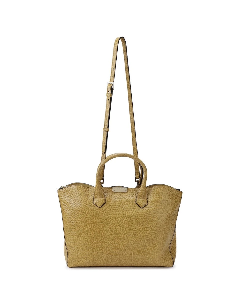 BURBERRY CROCODILE EMBOSSED HANDBAG