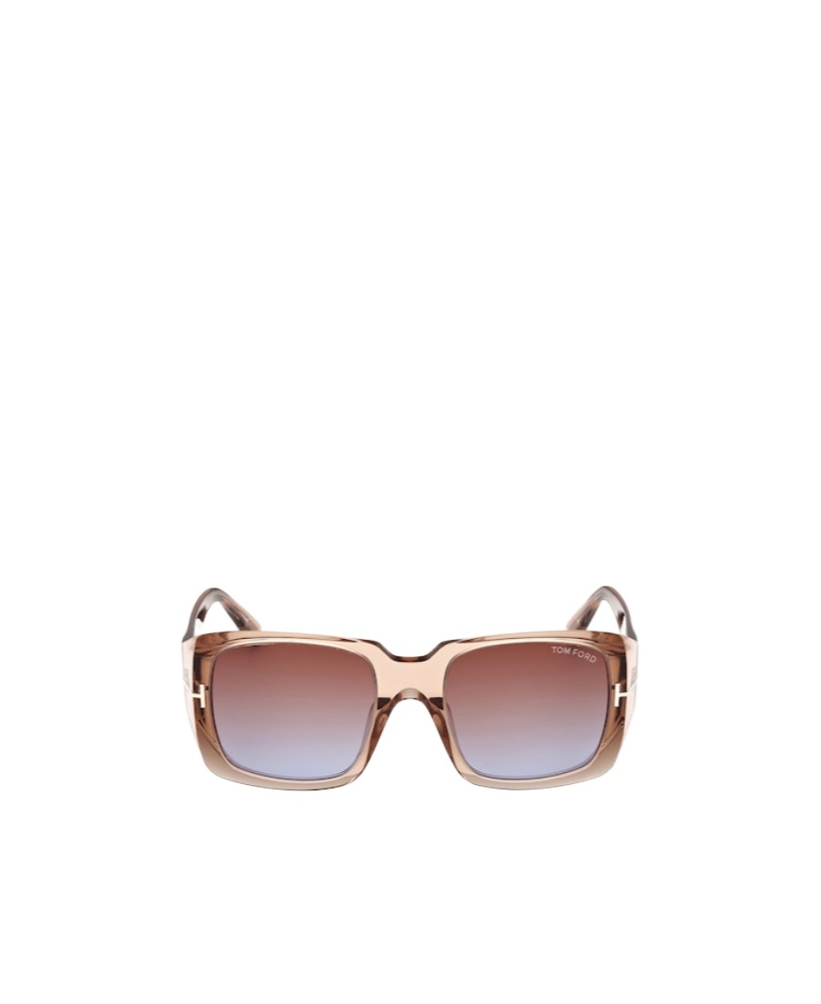 Tom Ford Ryder-02 Gradient Square Transparent Acetate Sunglasses In Nude