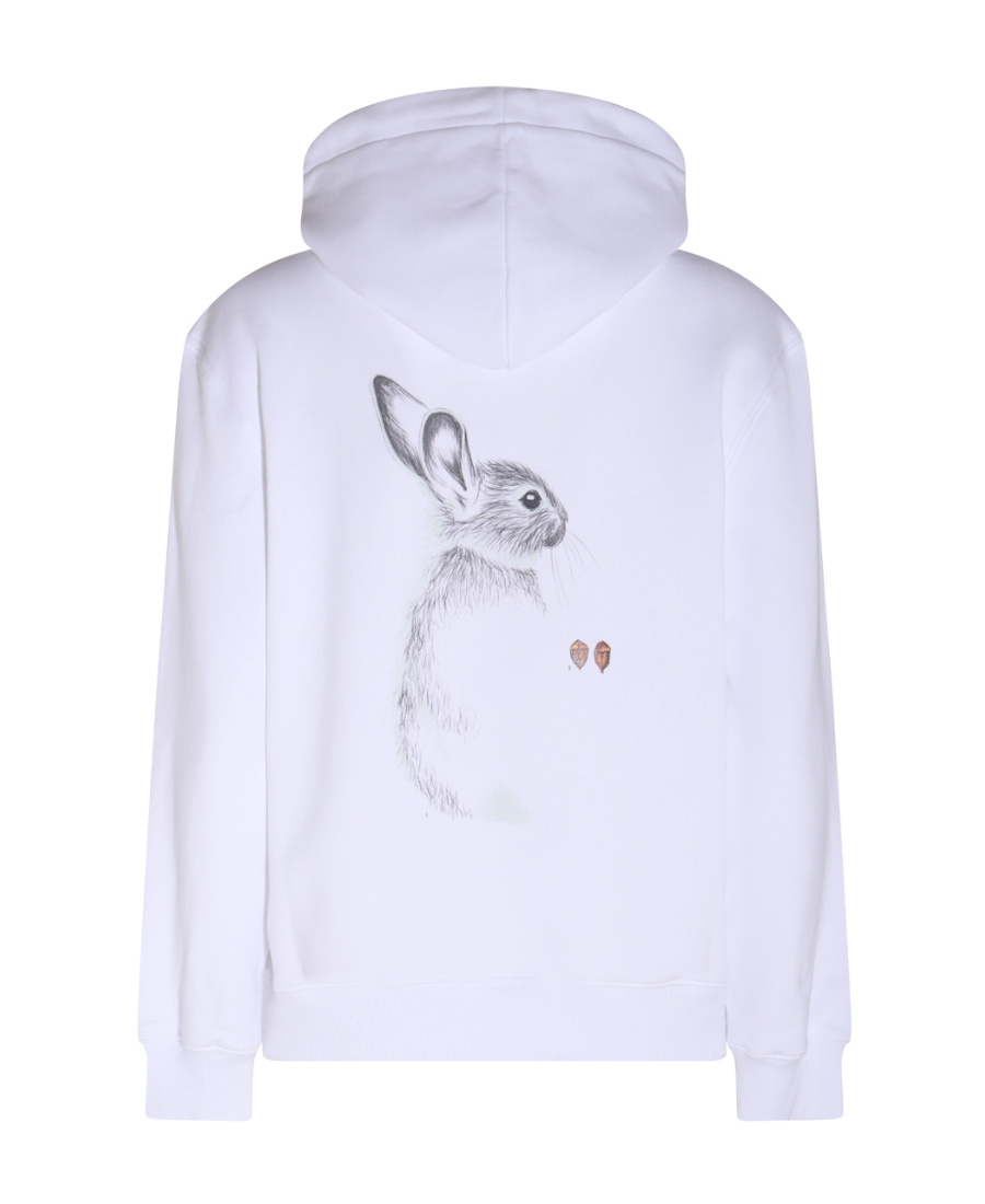 Lanvin White Cotton Rabbit Sweatshirt In Purple