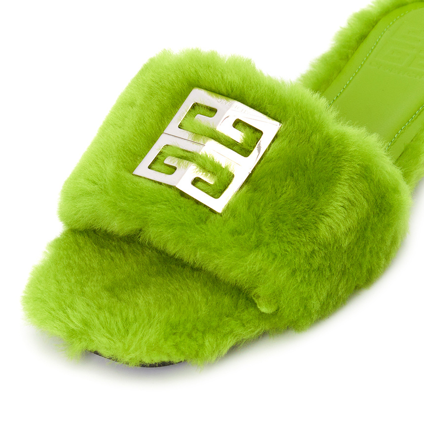 Givenchy Open-toed Slippers In Green