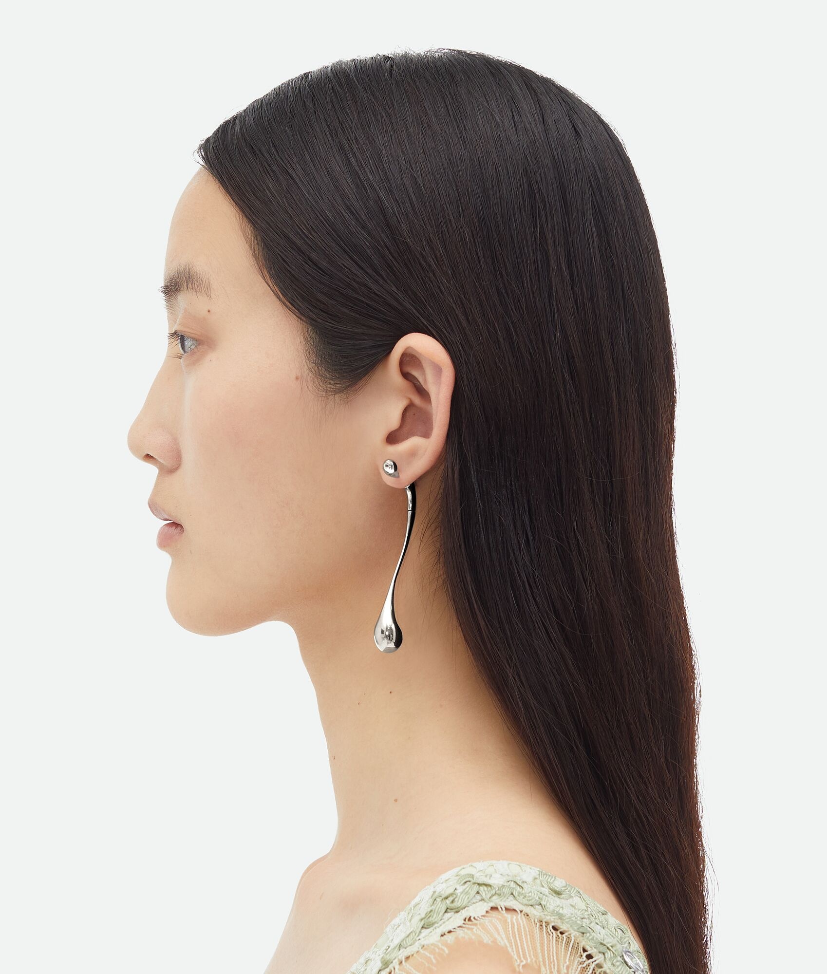 Bottega Veneta Water Drop Earring In Gray