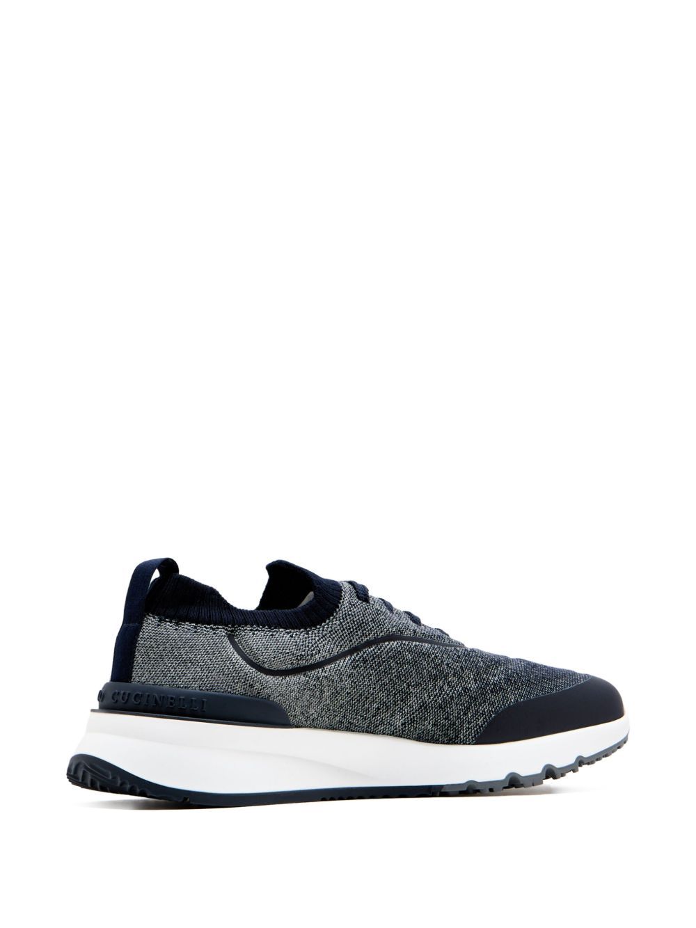 Brunello Cucinelli Runners In Techno Cotton Knit With Termonastrature Shoes In Gray