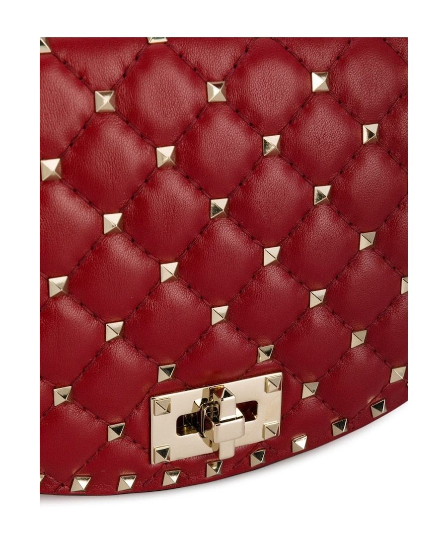 Valentino Logo Details Handbag In Red