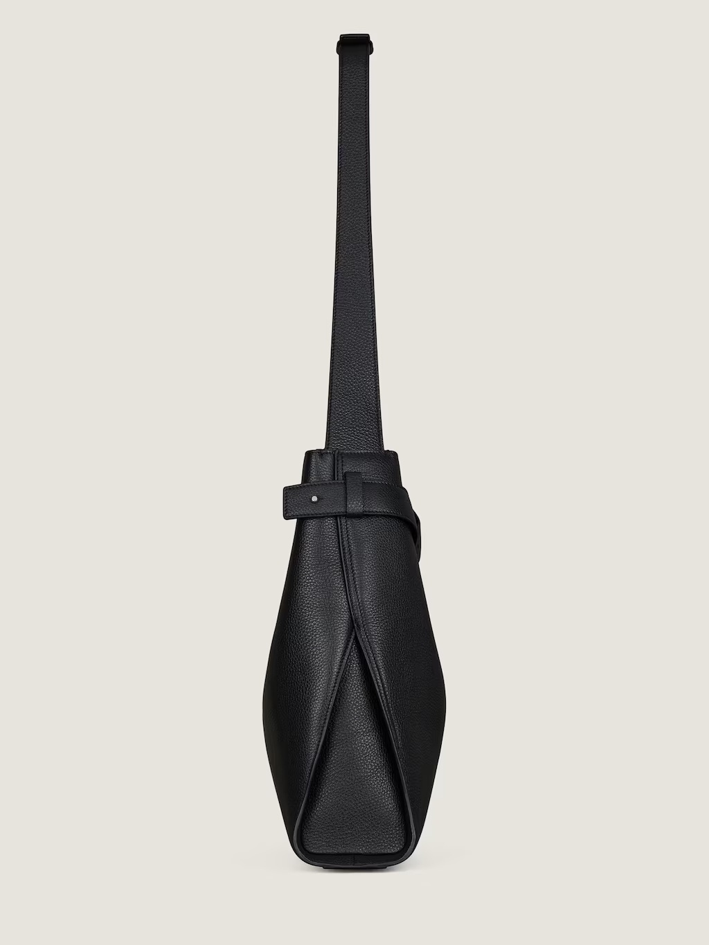 Givenchy Medium Belted Hobo Bag In Grained Leather In Black