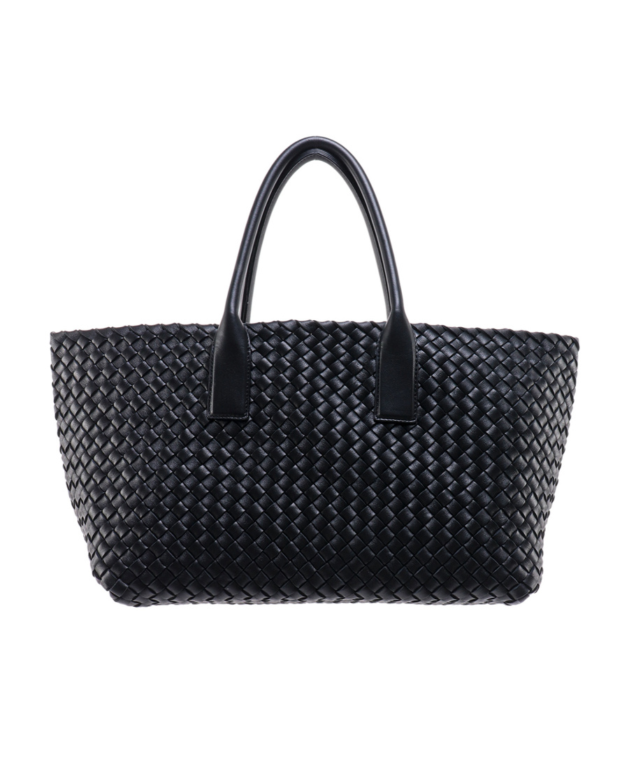 Bottega Veneta Small Cabat Handbag In Black