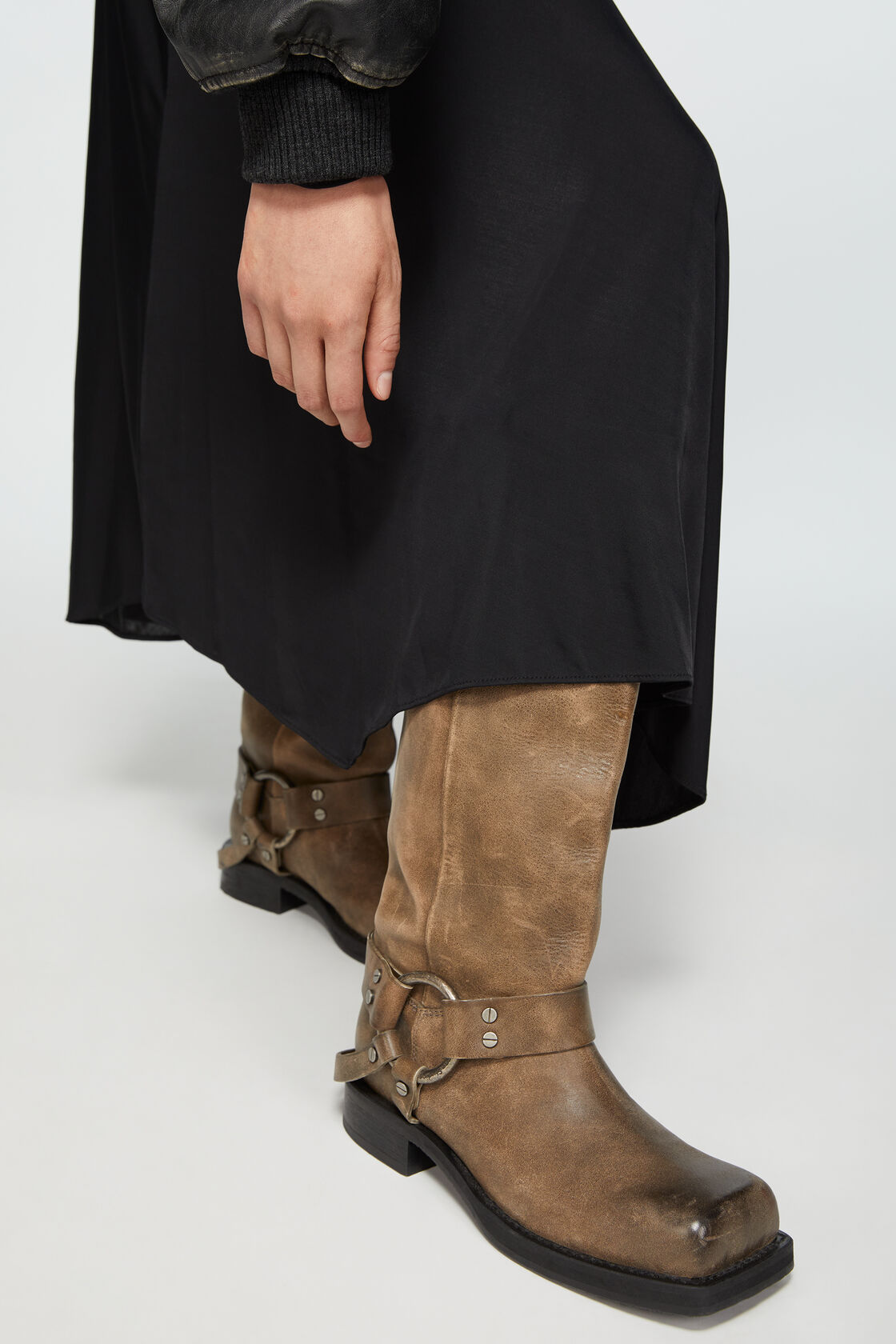 Acne Studios Woman Boot Khaki Size 5 Leather In Brown
