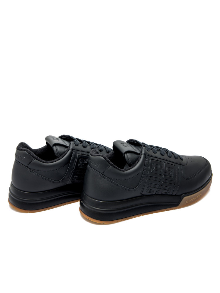 Givenchy 4g Logo-embossed Low-top Sneakers In Black