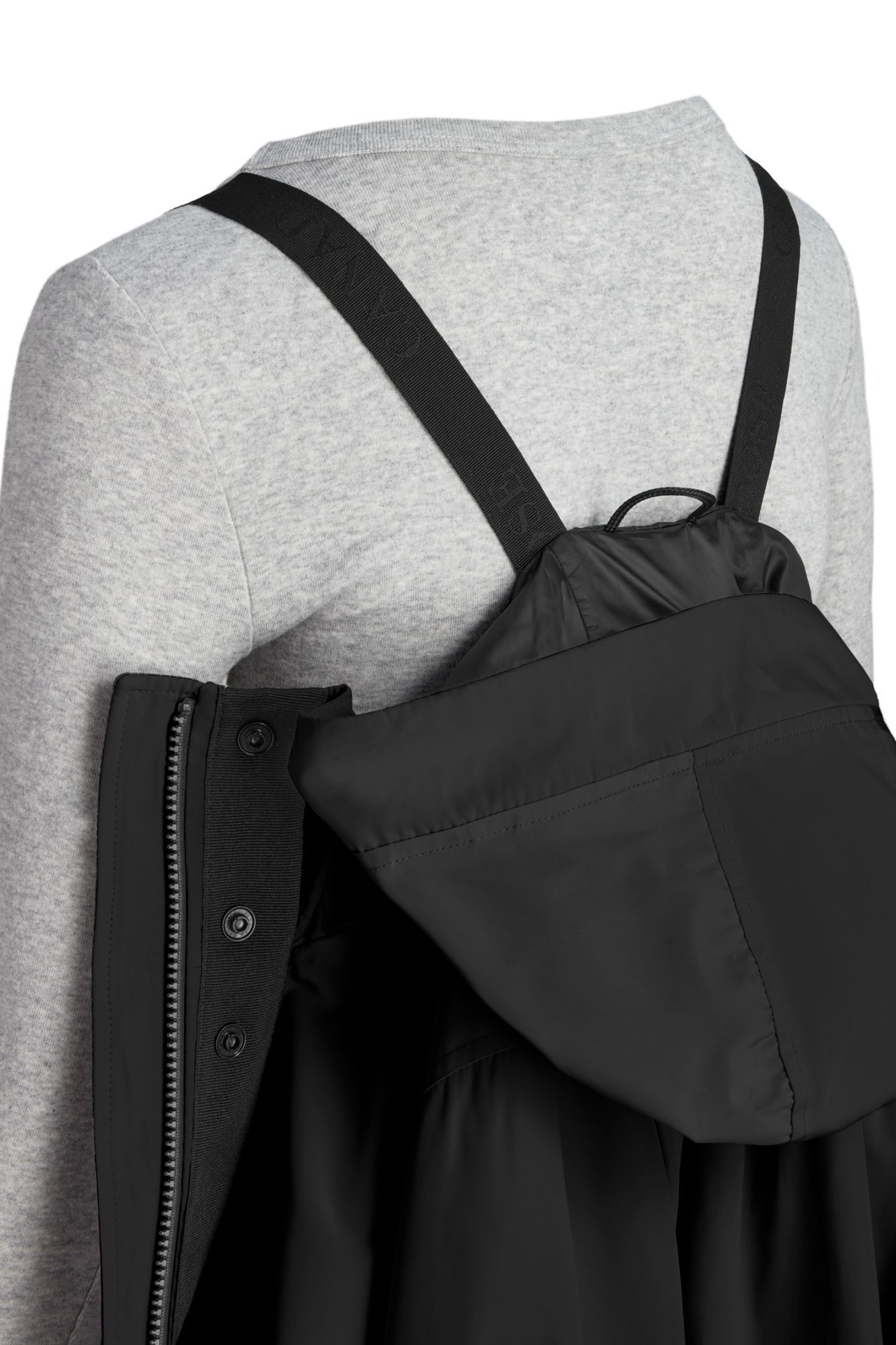 Shop Canada Goose Long-sleeved Midi Hooded Parka In Black
