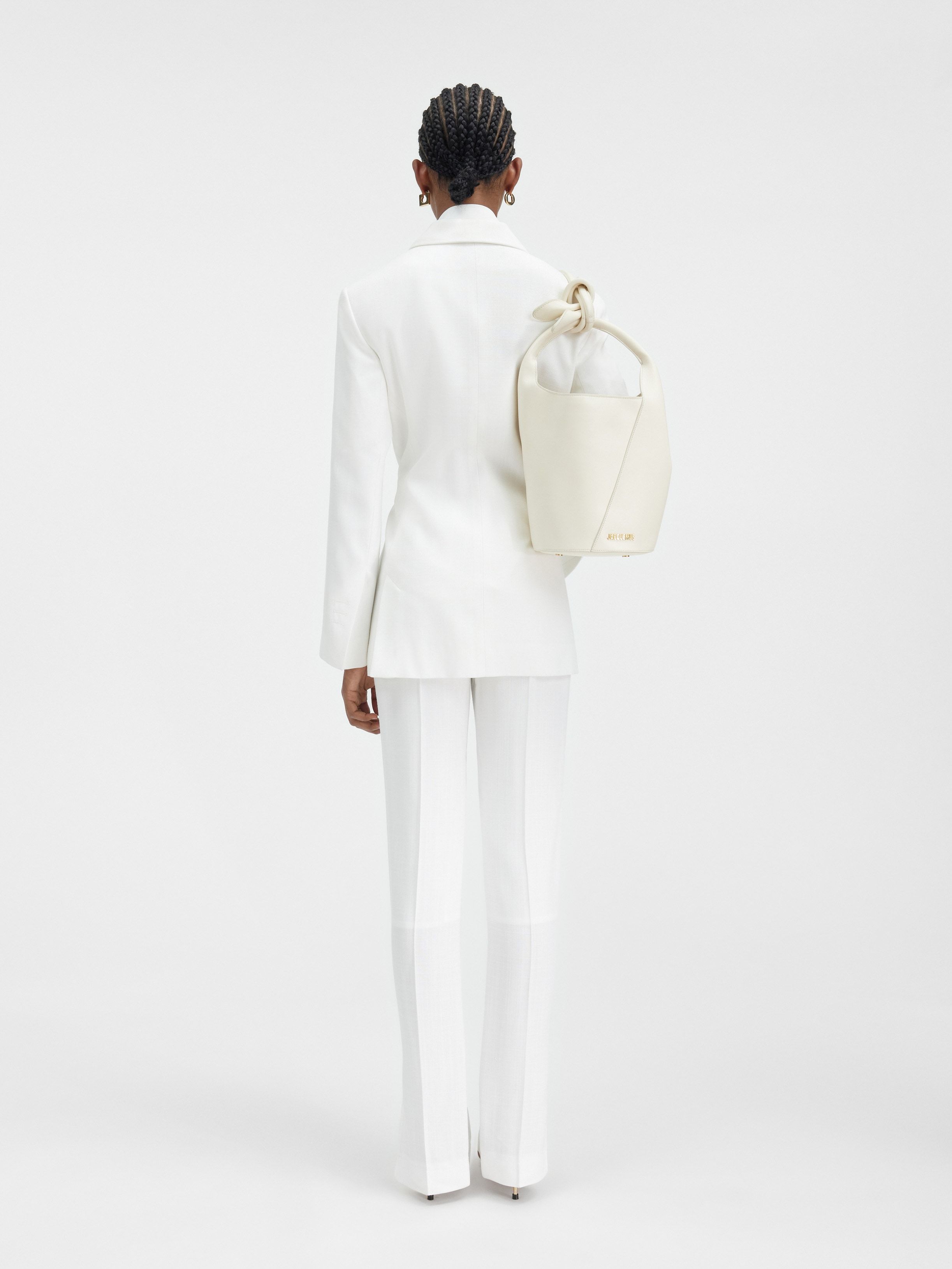 Jacquemus Crossover Double-breasted Blazer In White
