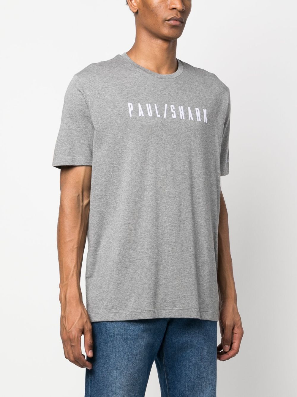 Paul & Shark Crew Neck Lightweight T-shirt In Gray