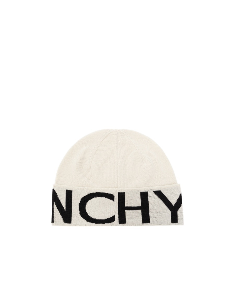 Givenchy Mark Woolen Cap In White