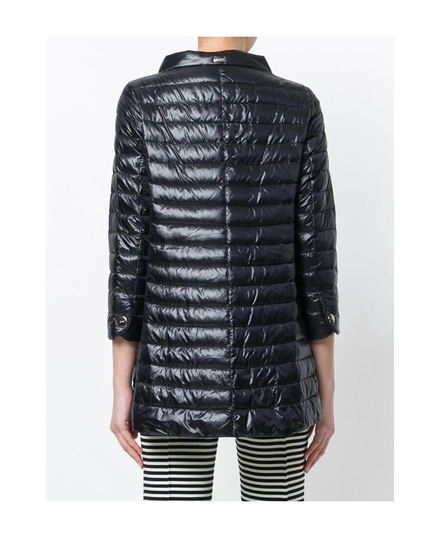 Herno Midi Padded Coat In Black