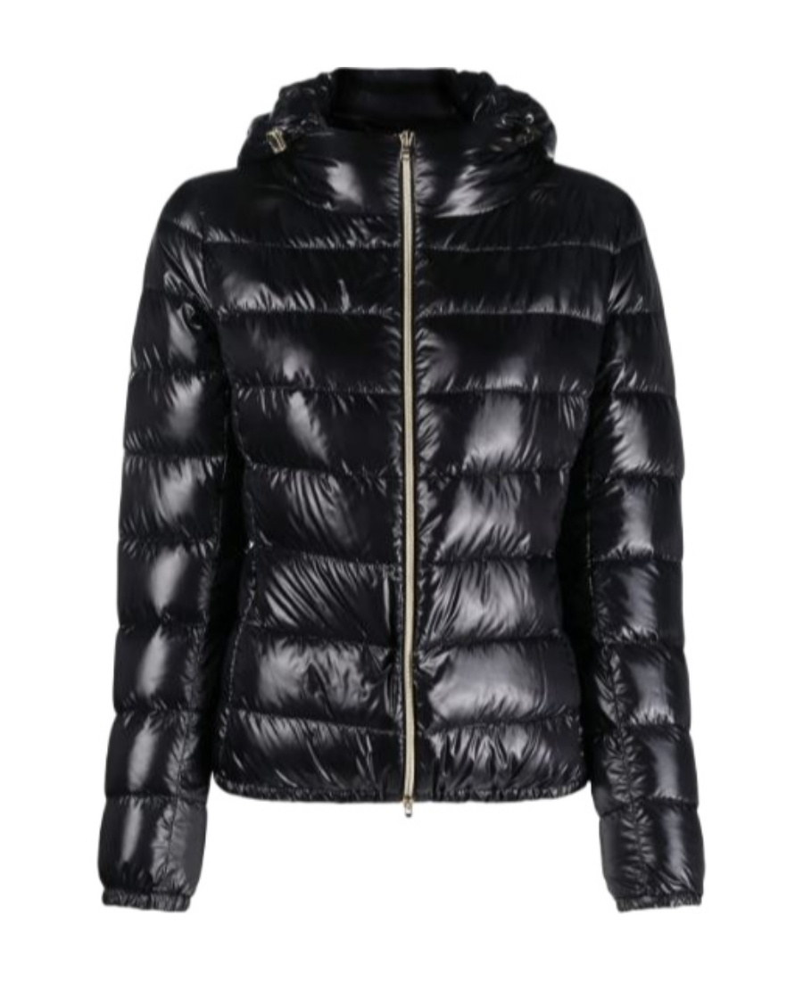 Herno Iconico Giada Ultralight Removable Hooded Jacket In Black