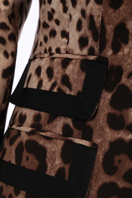Dolce & Gabbana Leopard Print Tailored Blazer