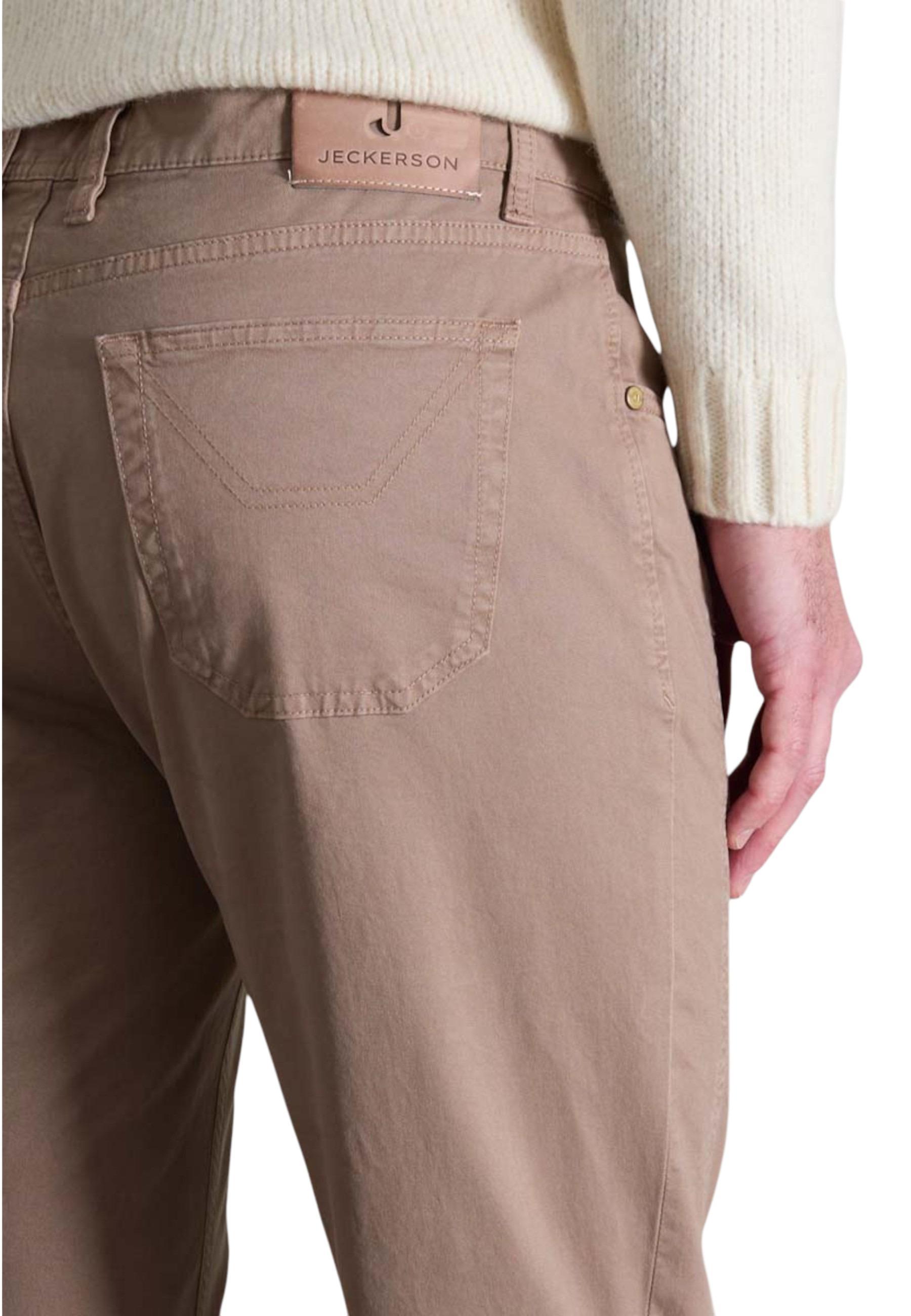 Jeckerson Casual Pants With Belt Loops In Brown