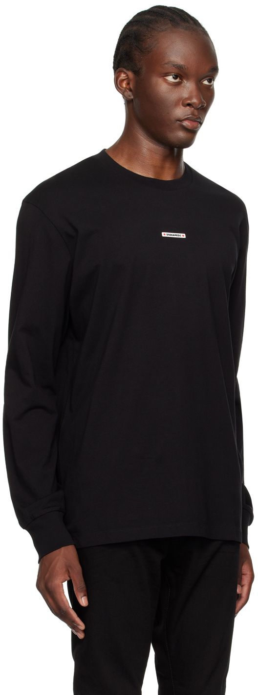 Dsquared2 Long-sleeved T-shirt In Black