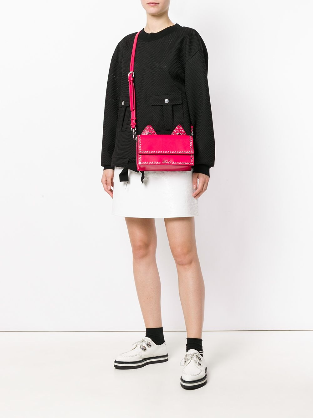 Karl Lagerfeld Choupette Shoulder Bag In Red