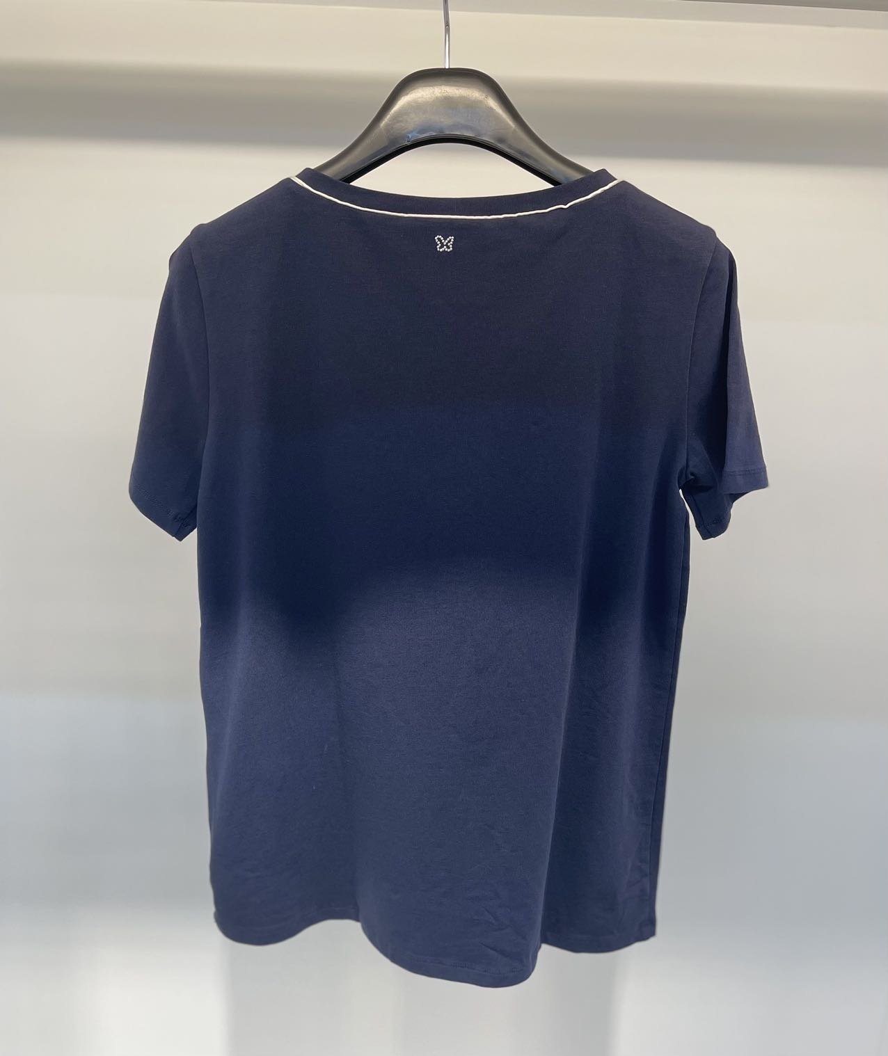 Weekend Max Mara Open-necked Black Shirt In Blue