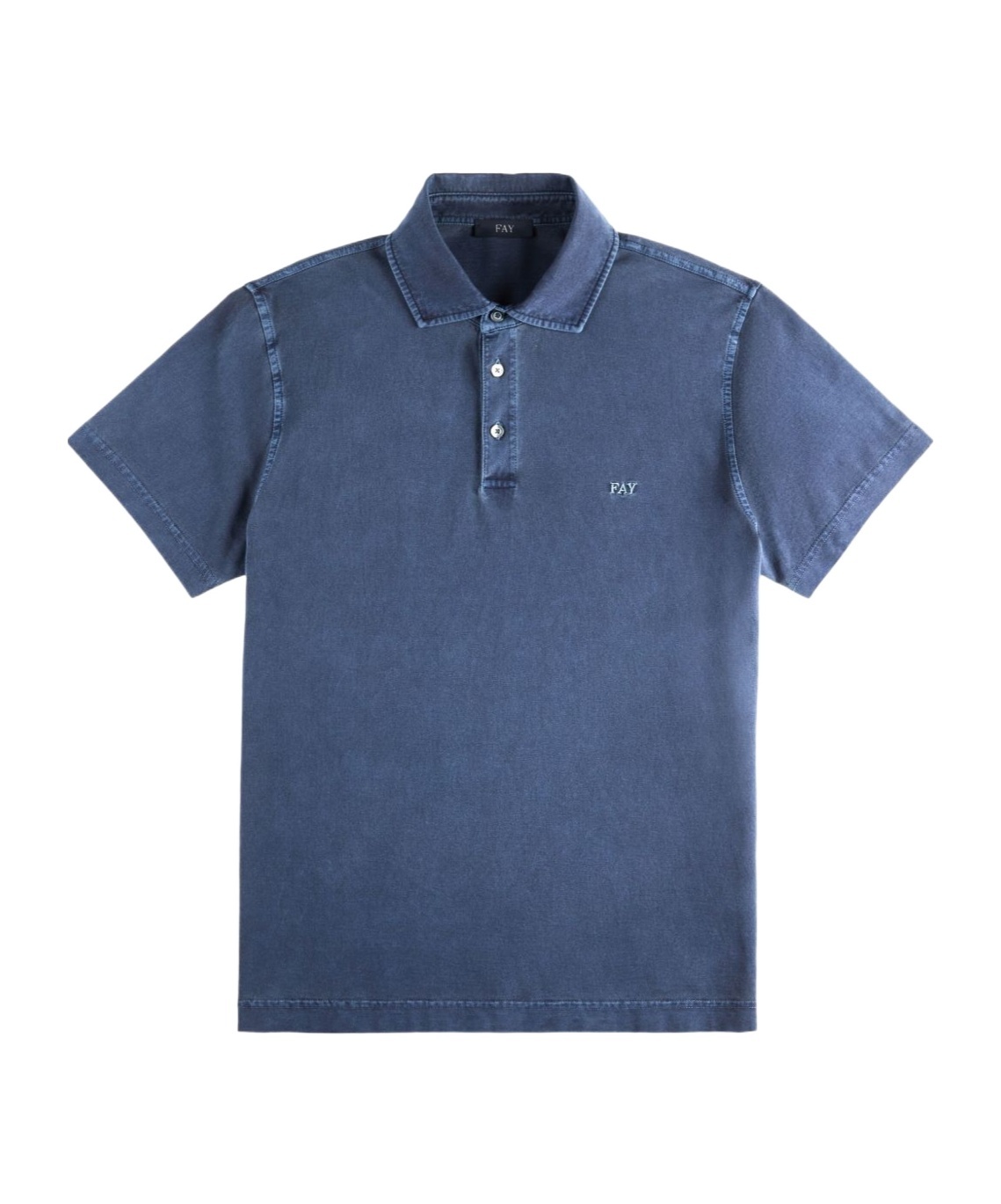 Fay Polo Shirt Collar Short Sleeves In Blue