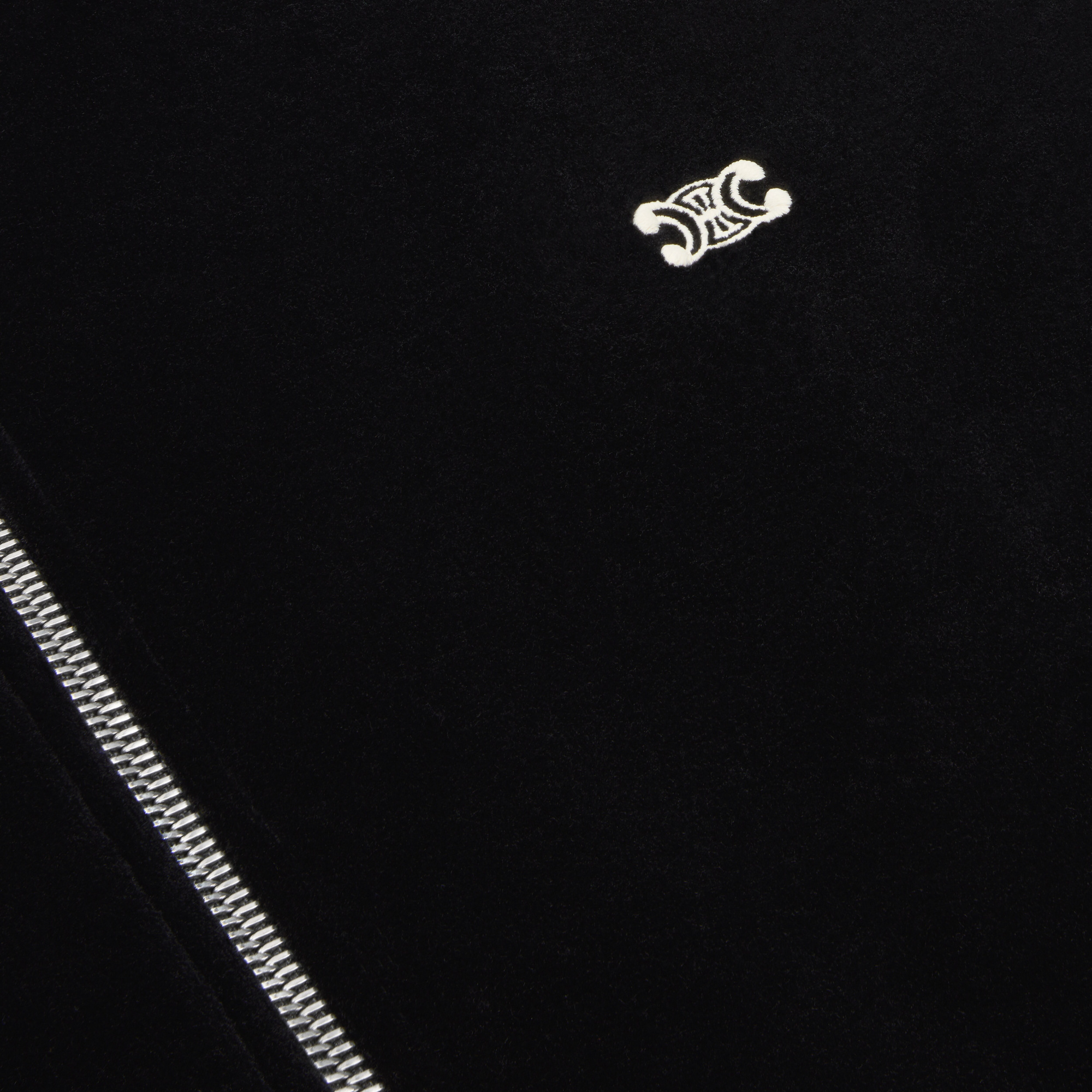 Celine Triomphe Knitted Sports Jacket In Black/white
