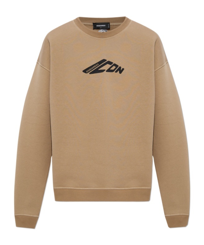 Dsquared2 Logo-print Sweatshirt In Nude