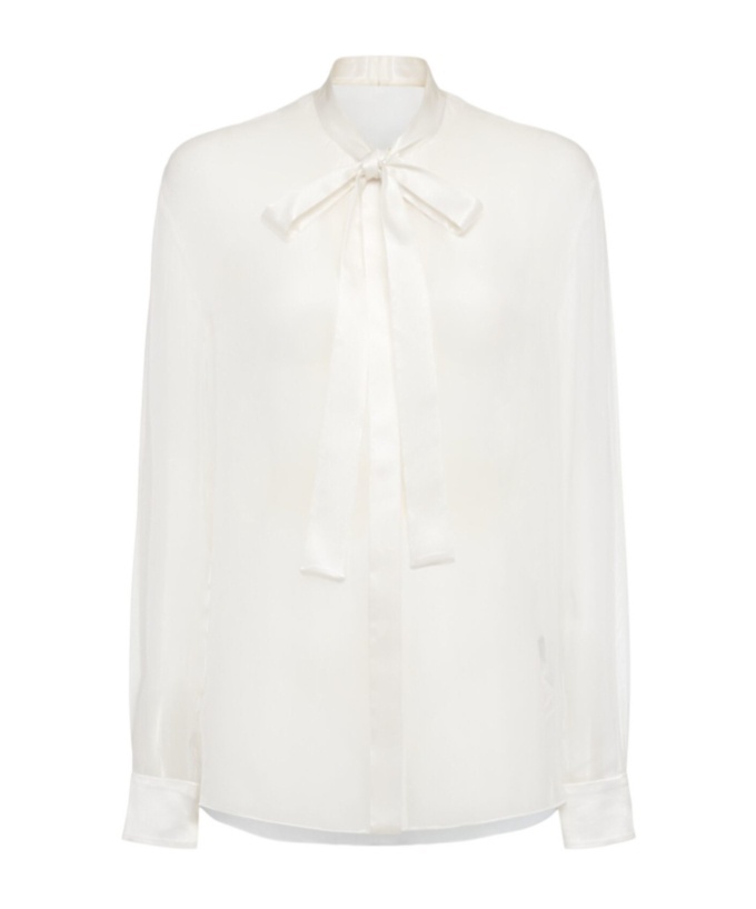 Dolce & Gabbana White Silk Shirt