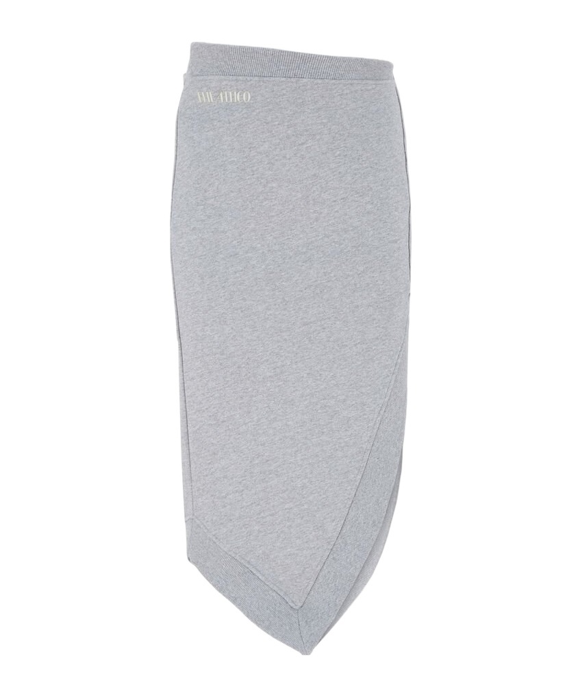 Shop Attico The Asymmetric Midi Skirt In Gray