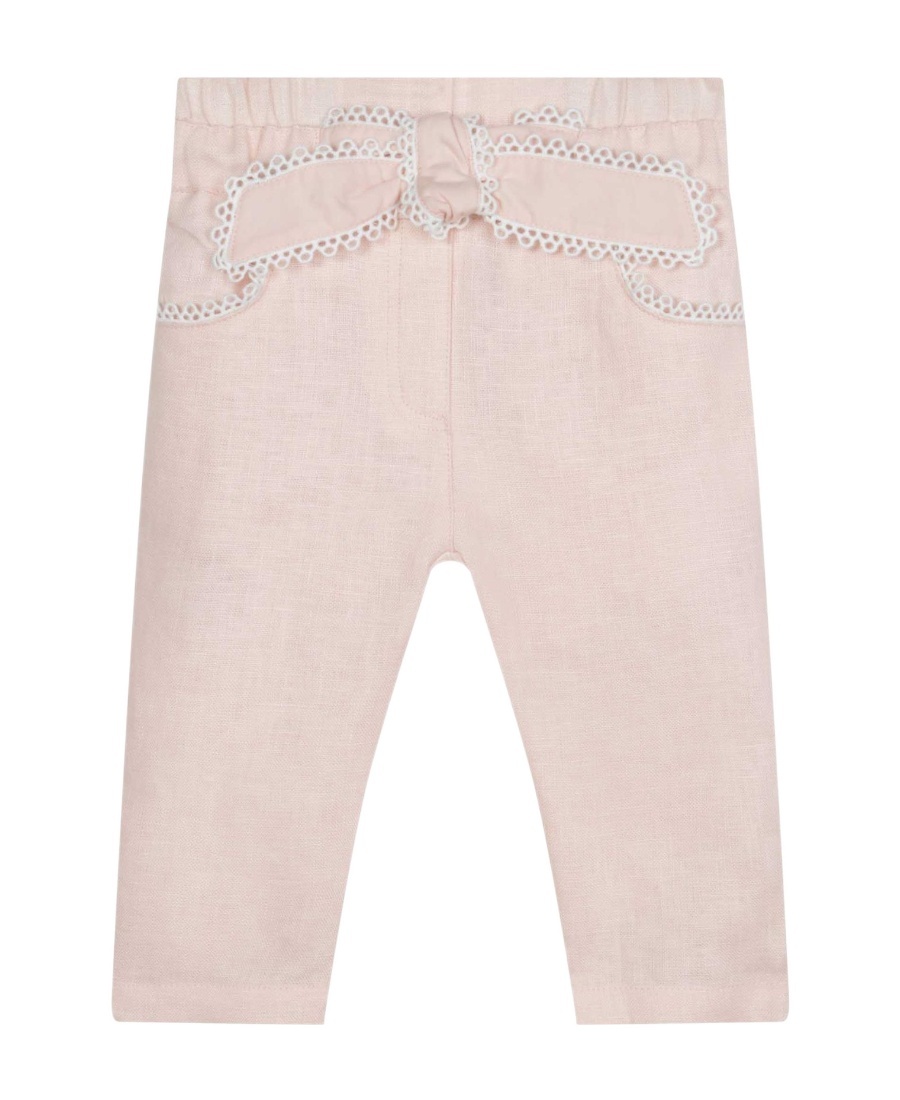 Chloé Tie-waist Straight Trousers In Pink