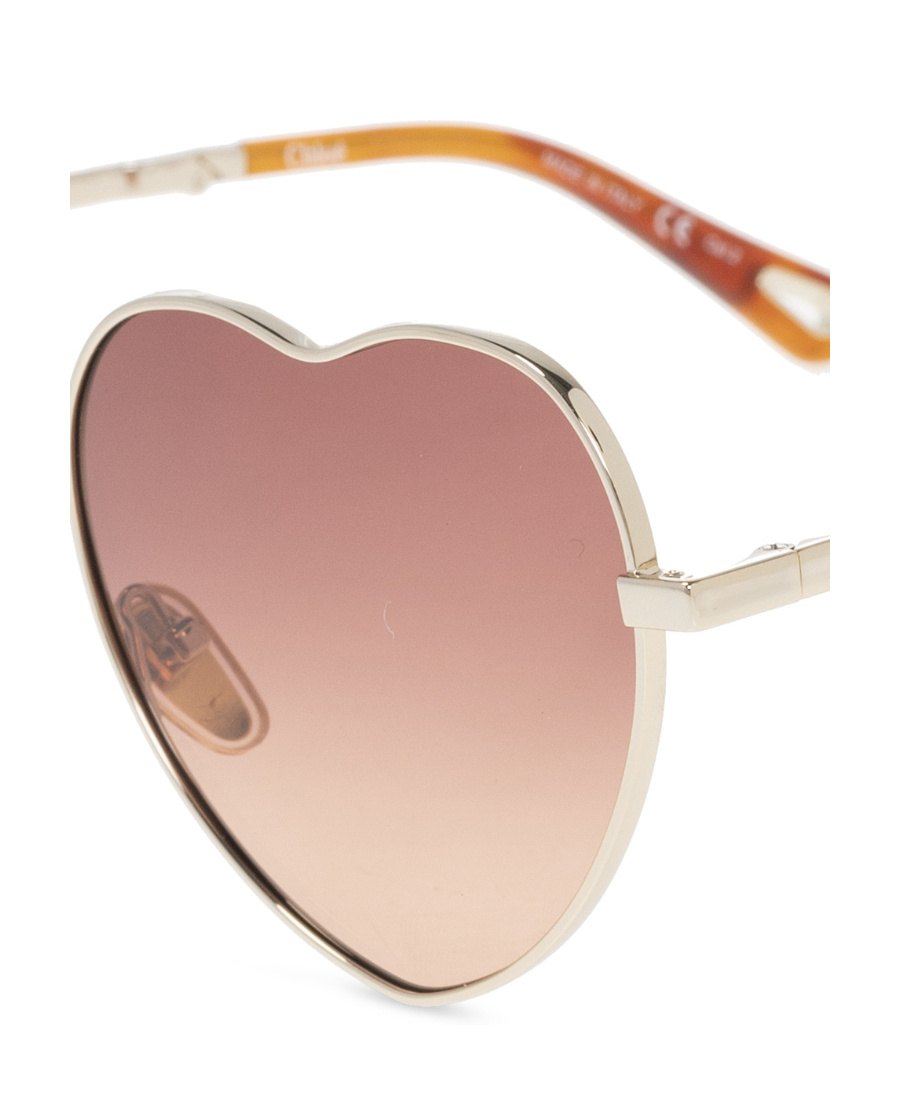 Chloé Milane Heart-frame Sunglasses In Pink