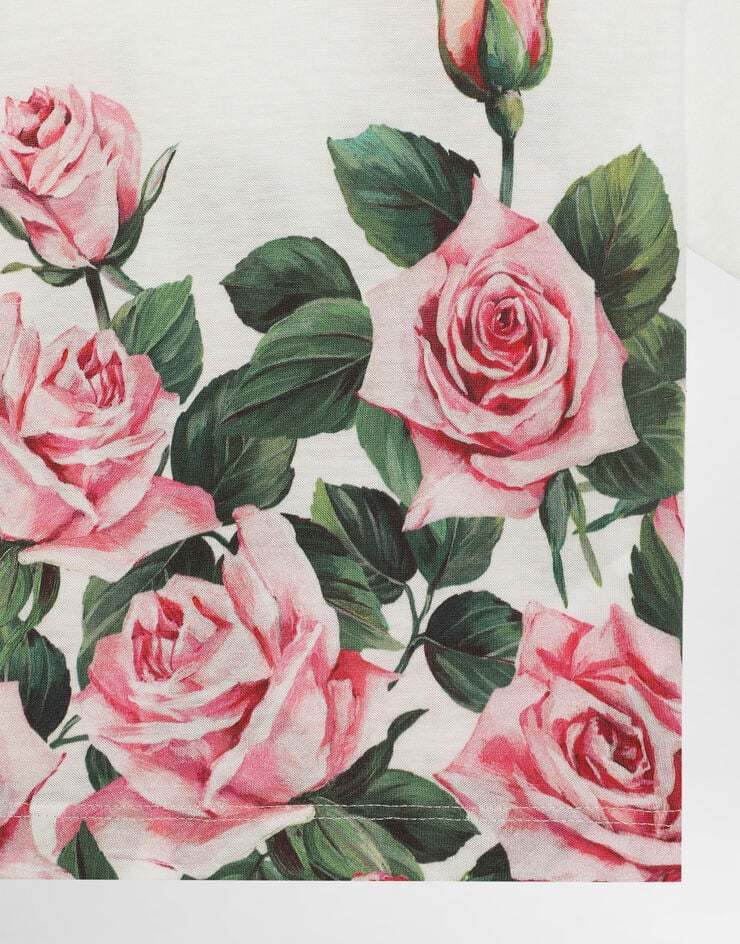 Dolce & Gabbana Rose-print T-shirt In White