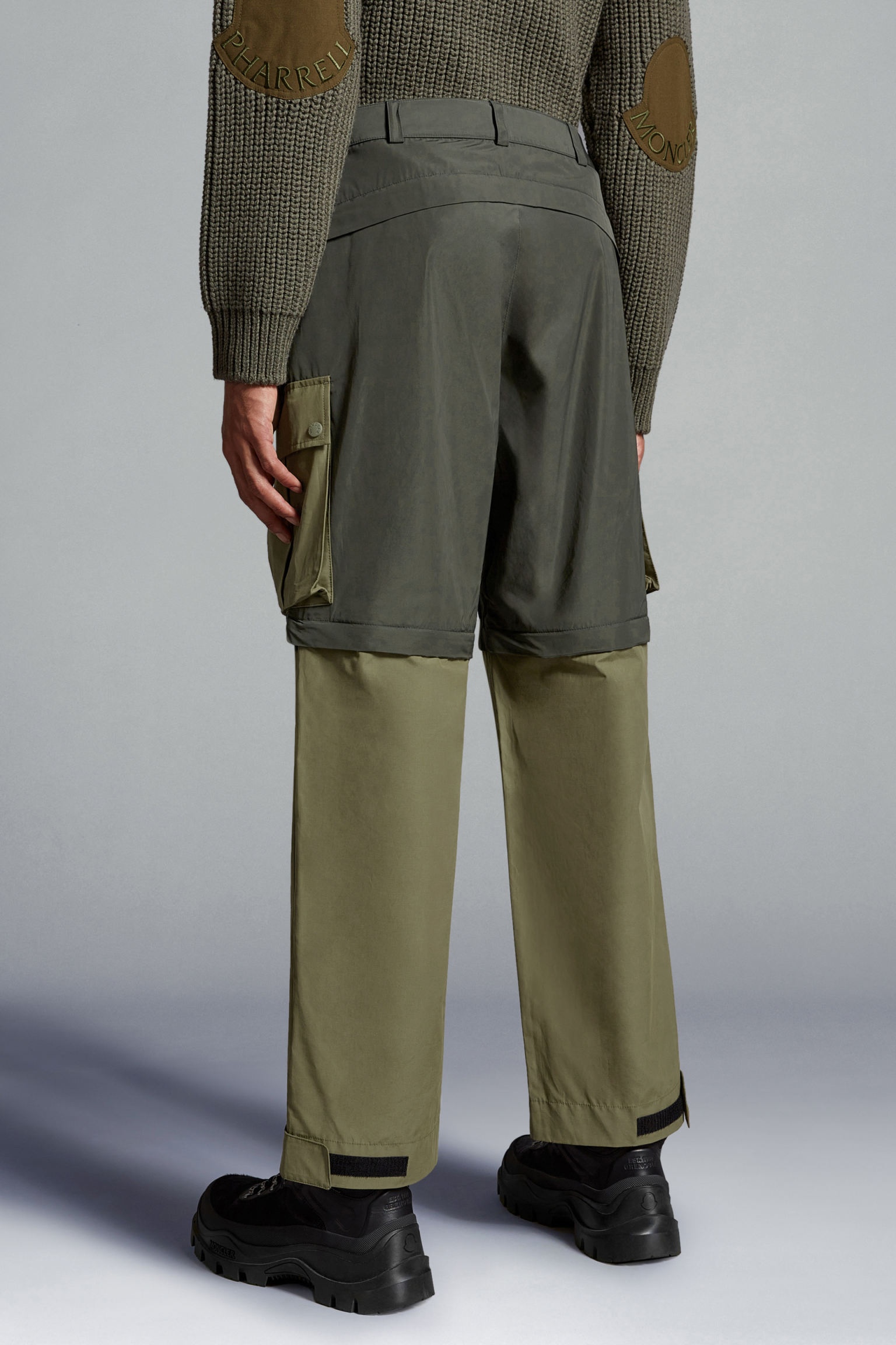 Moncler X Pharrell Williams Panelled Cargo Pants In Green