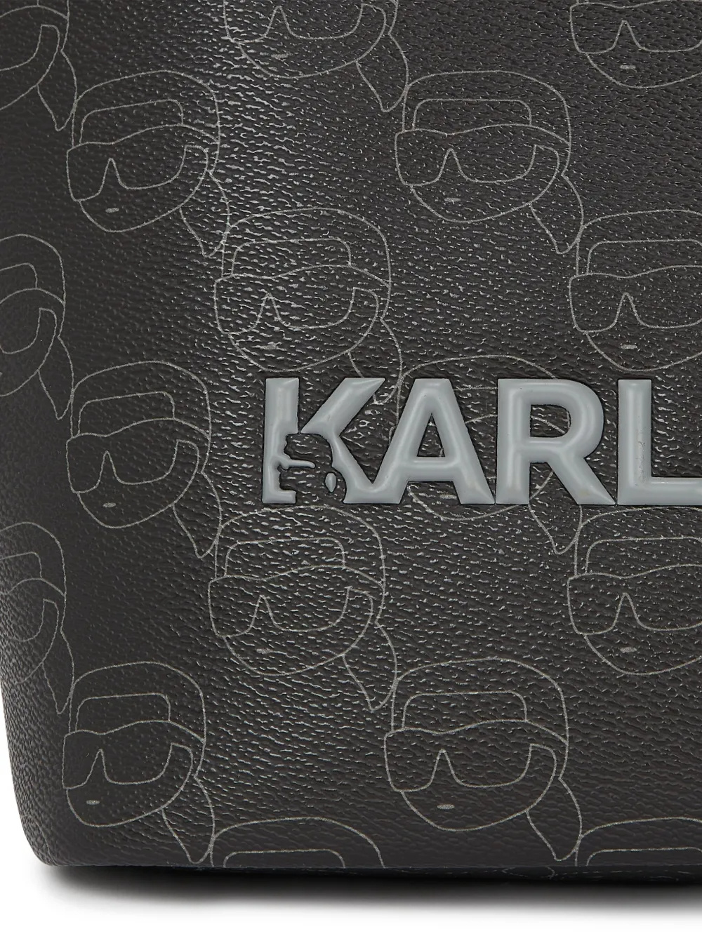 Karl Lagerfeld Large Ikon-monogram Tote Bag In Black