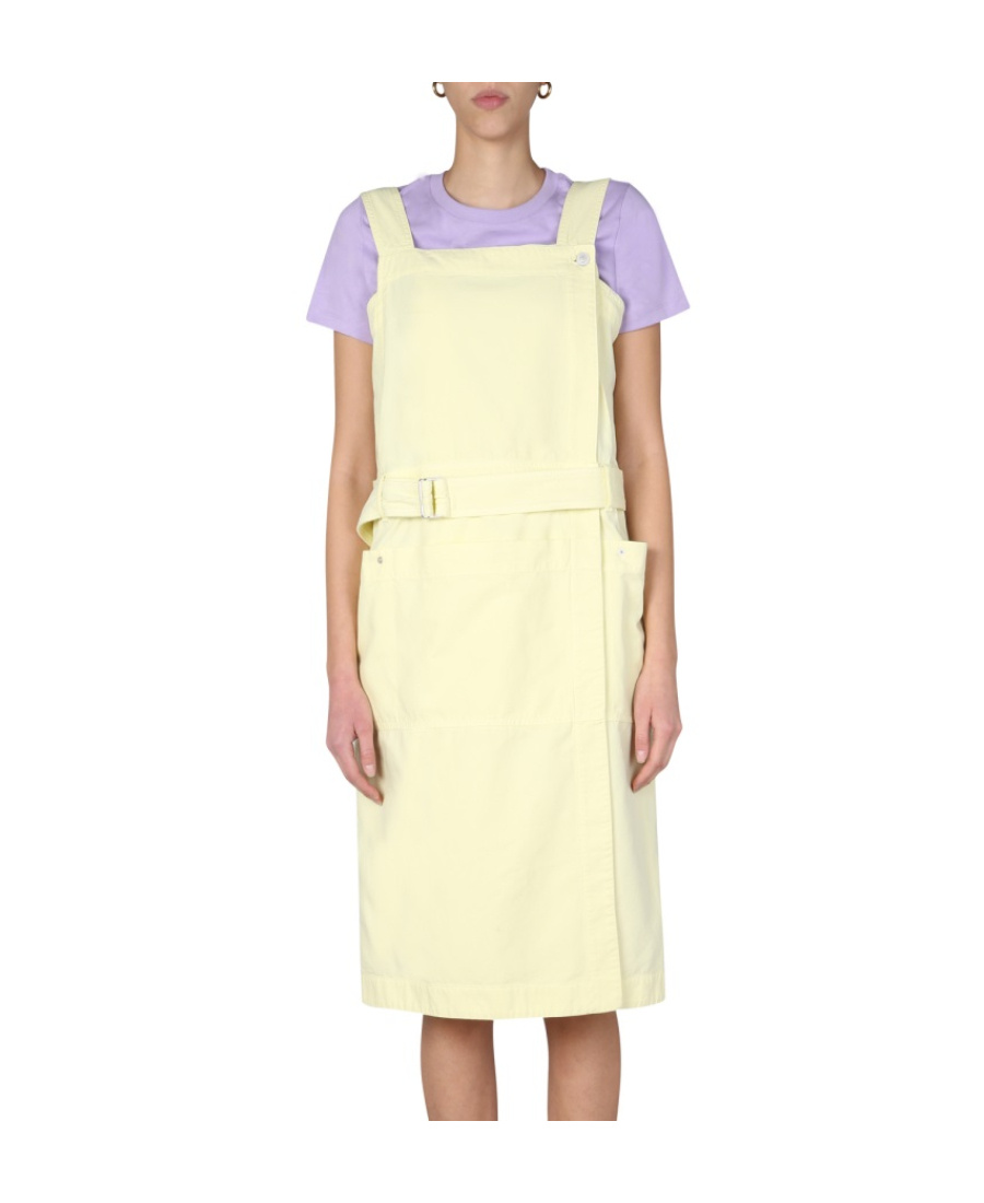 Kenzo Denim Midi Dress In Yellow