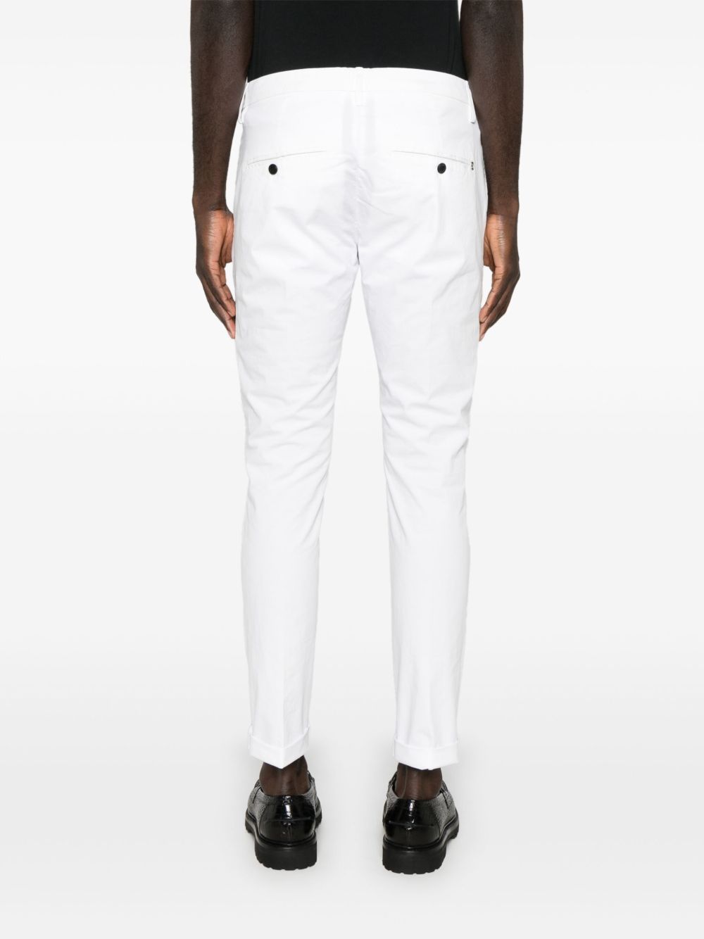 Dondup Trousers With Belt Loops And Pockets In White