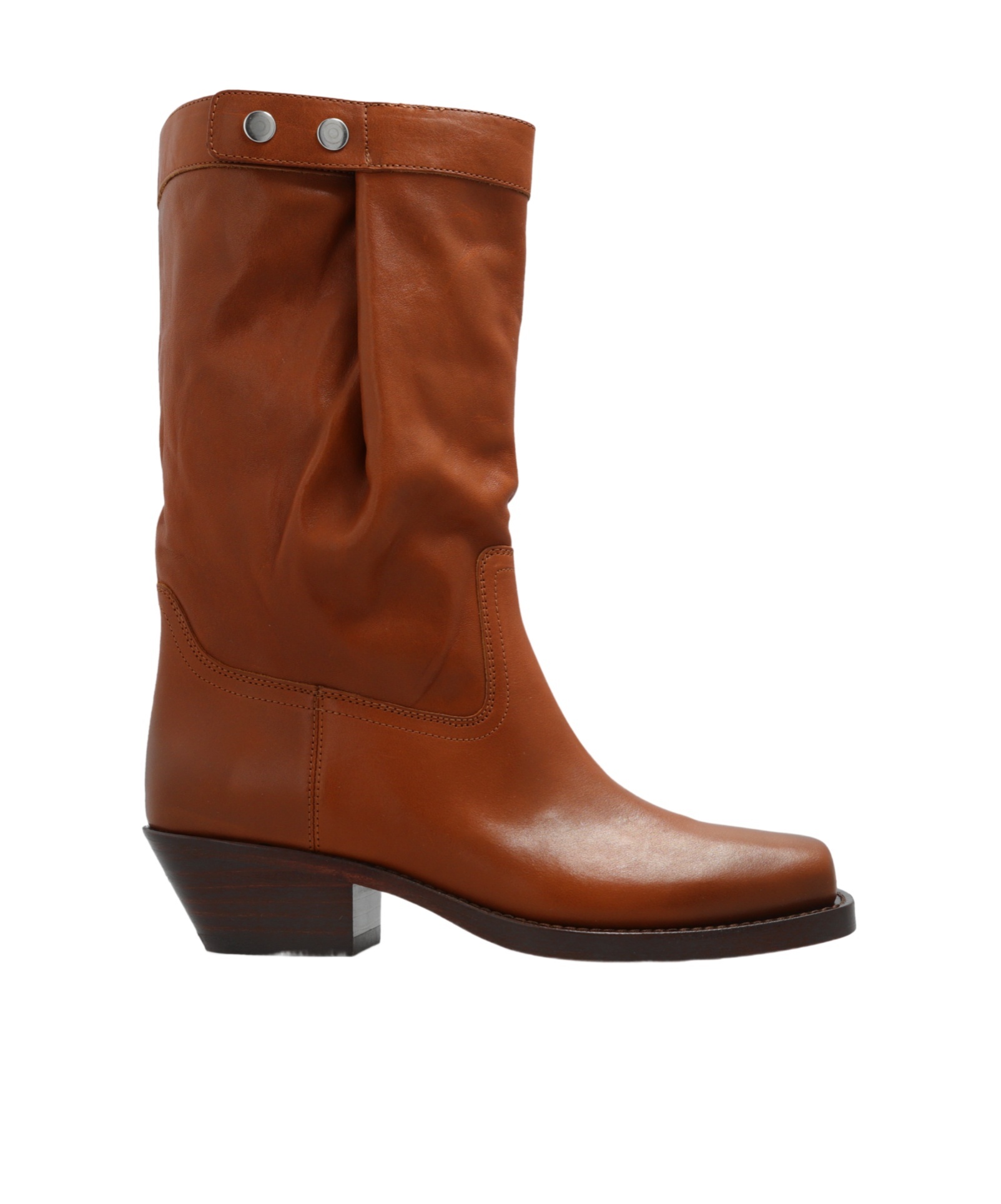Isabel Marant Rivet Detail Short Boots In Brown