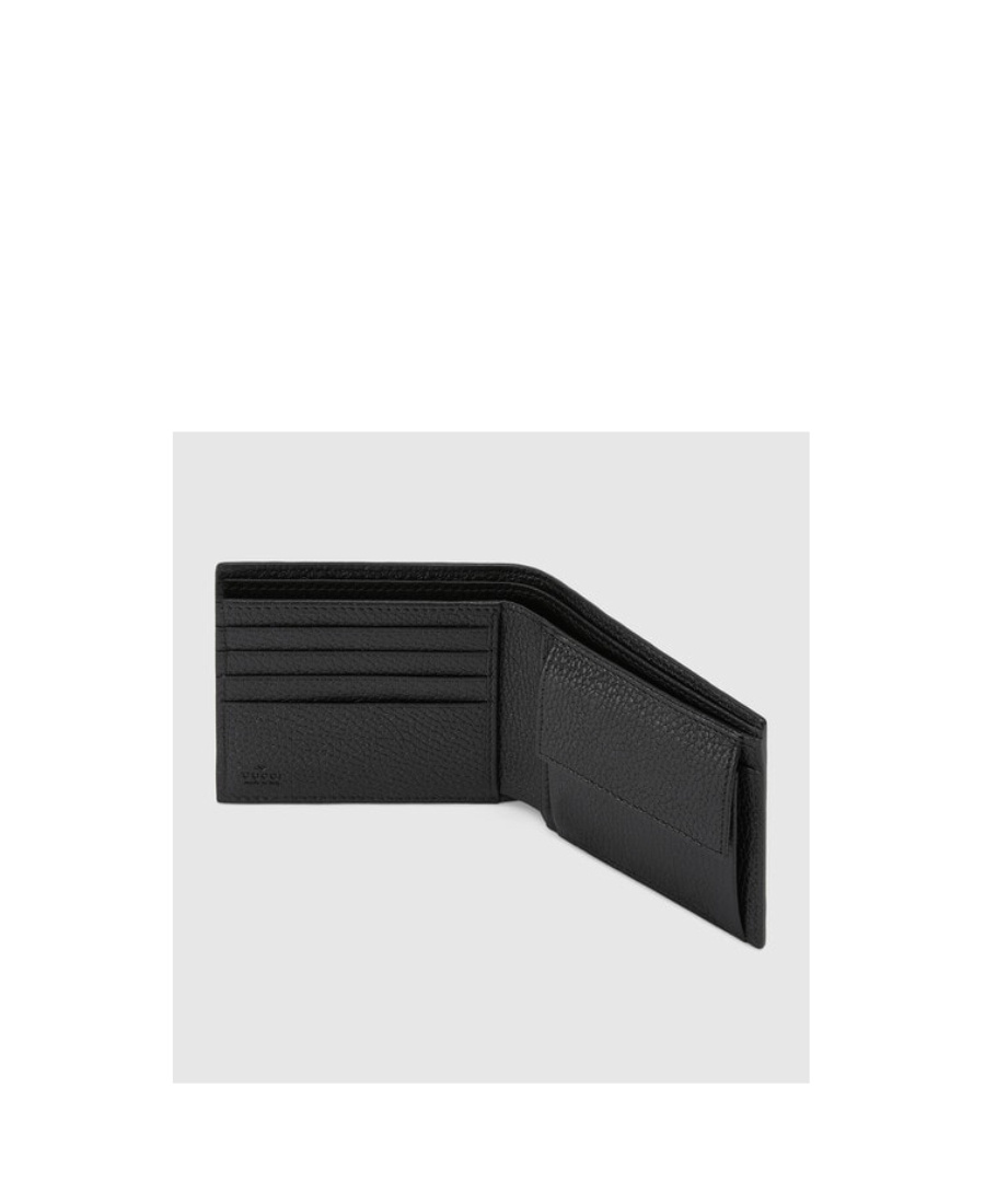 Gucci Jumbo Gg Leather Wallet In Black