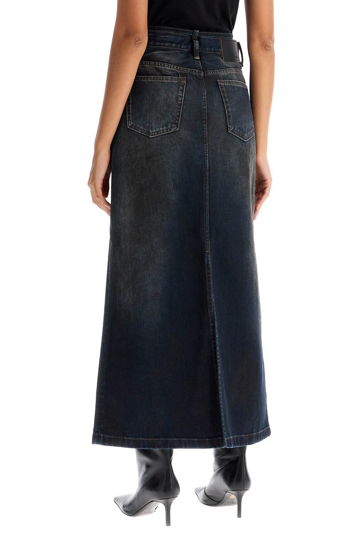 Shop Acne Studios Denim Maxi Skirt In Black